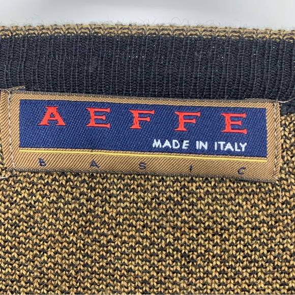 Aeffe mens small sweater pullover Italy Wool Blend Stripes Retro - Picture 8 of 13